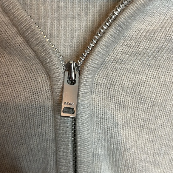 Reiss Wool and Cashmere Blend Quarter Zip Sweater in Gray Size Small - Picture 5 of 7